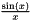 $\frac{\sin(x)}{x}$